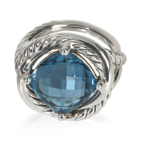David Yurman Sterling Silver Topaz Infinity Ring fv