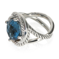 David Yurman Sterling Silver Topaz Infinity Ring sv