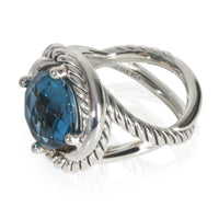 David Yurman Sterling Silver Topaz Infinity Ring sv