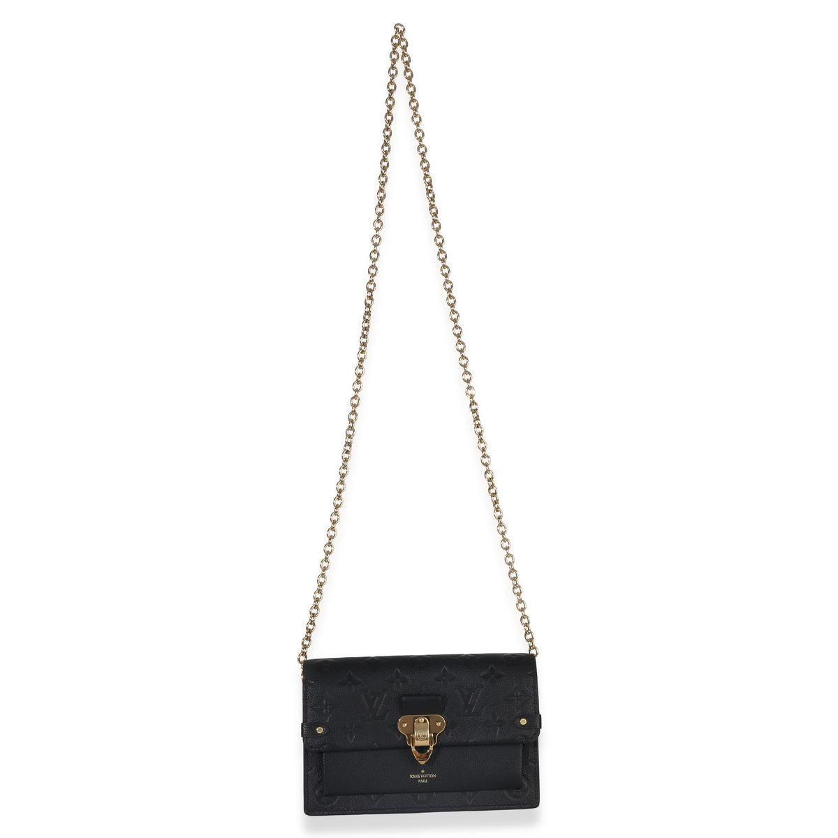 Louis Vuitton Black Monogram Empreinte Vavin Chain Wallet Handbag av