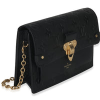 Louis Vuitton Black Monogram Empreinte Vavin Chain Wallet Handbag pv