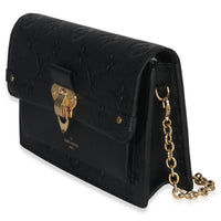 Louis Vuitton Black Monogram Empreinte Vavin Chain Wallet Handbag sv
