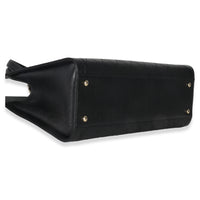 Chanel Black Grained Calfskin Stitched Large Label Click Shopper Tote Handbag box
