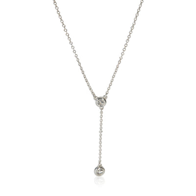 Tiffany & Co. Sterling Silver Diamond Diamond By The Yard Lariat Necklace fv