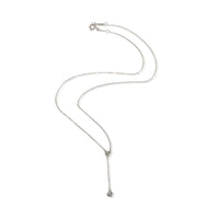 Tiffany & Co. Sterling Silver Diamond Diamond By The Yard Lariat Necklace pv