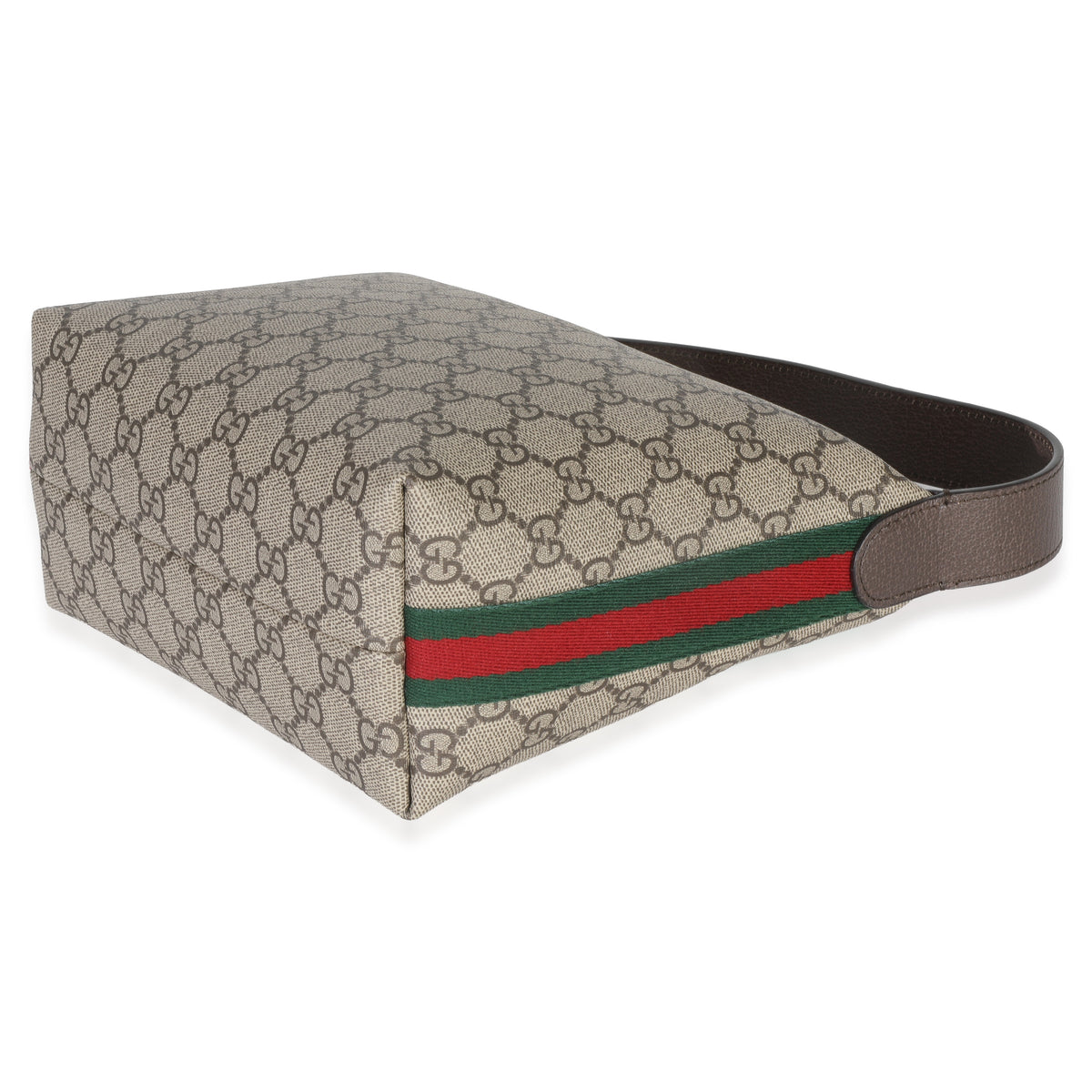 Gucci Beige Ebony GG Supreme Monogram Canvas Super Mini Ophidia Shoulder Bag Handbag box