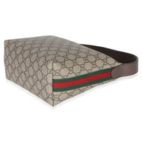 Gucci Beige Ebony GG Supreme Monogram Canvas Super Mini Ophidia Shoulder Bag Handbag box