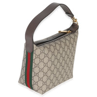 Gucci Beige Ebony GG Supreme Monogram Canvas Super Mini Ophidia Shoulder Bag Handbag pv