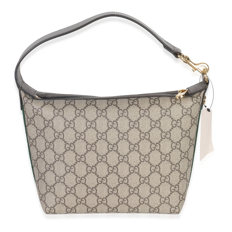 Beige Ebony GG Supreme Monogram Canvas Super Mini Ophidia Shoulder Bag