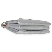 Louis Vuitton Silver Metallic Monogram Embossed Lambskin Coussin PM Handbag clasp