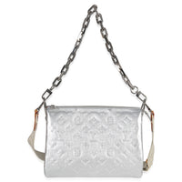 Louis Vuitton Silver Metallic Monogram Embossed Lambskin Coussin PM Handbag id