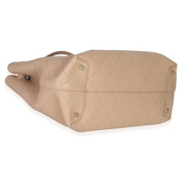 Chanel Beige Quilted Calfskin Large Serial Shopper Tote Handbag av