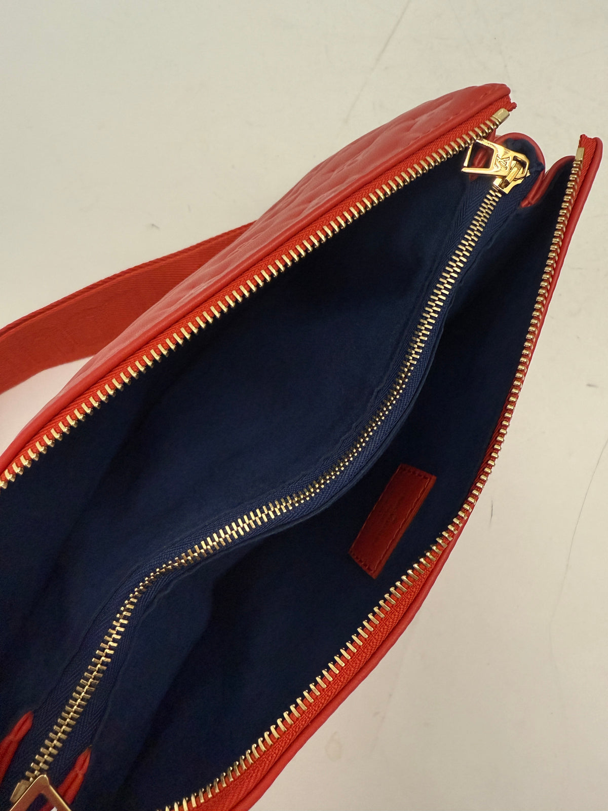 Louis Vuitton Red Monogram Embossed Lambskin Coussin PM Handbag ad4