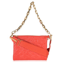 Louis Vuitton Red Monogram Embossed Lambskin Coussin PM Handbag box