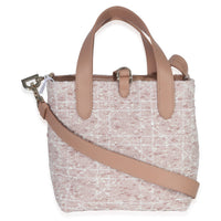 Christian Dior Rose Des Vents Tweed Small Toujours Vertical Tote Handbag stamp