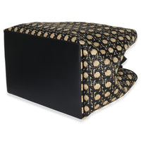 Christian Dior Beige Black Graphic Cannage Raffia Large Toujours Handbag box