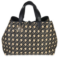 Christian Dior Beige Black Graphic Cannage Raffia Large Toujours Handbag id