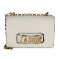 Christian Dior Off White Grained Calfskin J'Adior Chain Flap Bag Handbag fv