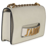 Christian Dior Off White Grained Calfskin J'Adior Chain Flap Bag Handbag pv