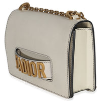 Christian Dior Off White Grained Calfskin J'Adior Chain Flap Bag Handbag sv
