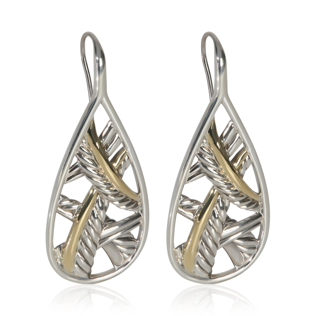 David Yurman Yellow Gold  Papyrus Earrings fv