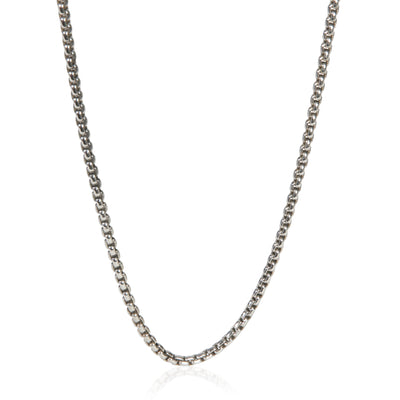 David Yurman Sterling Silver  2.7mm Box Chain Necklace fv