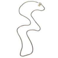 David Yurman Sterling Silver  2.7mm Box Chain Necklace pv