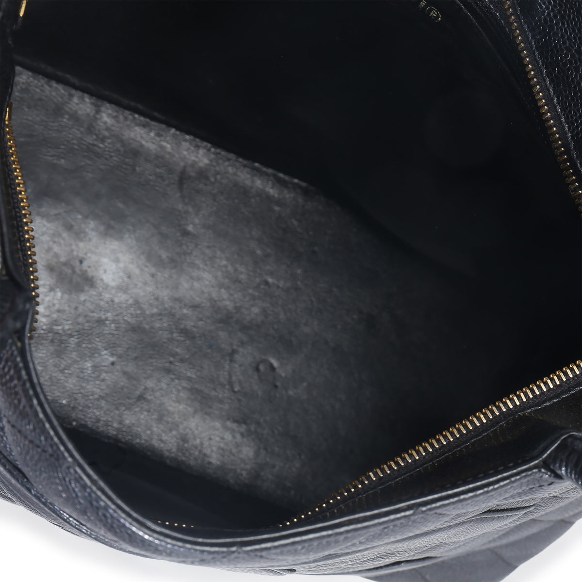 Chanel Vintage Black Quilted Caviar Medallion Tote Handbag av