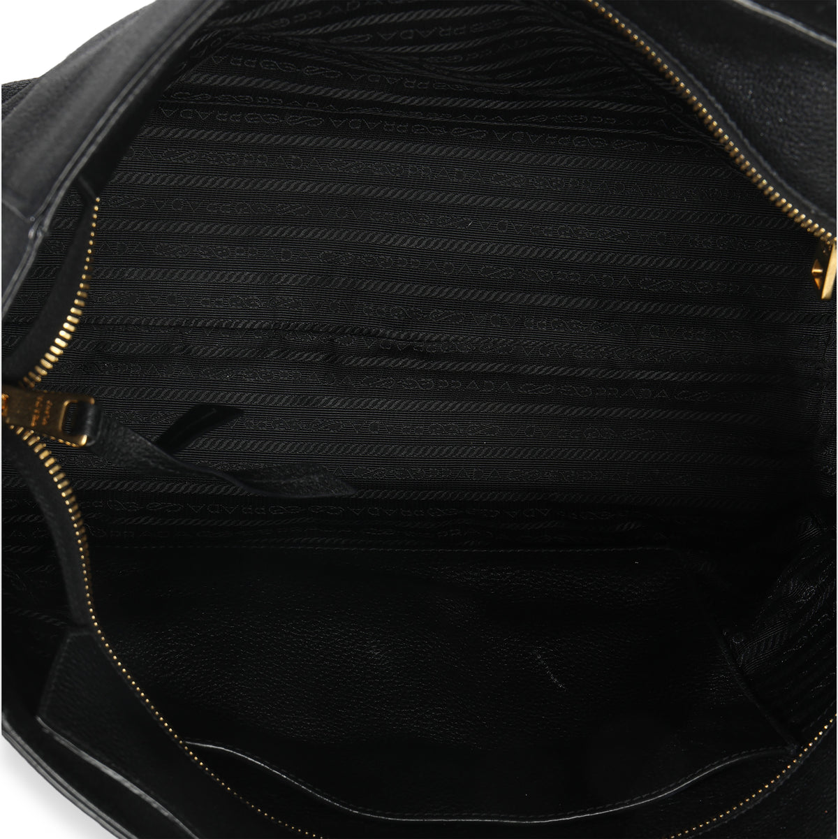 Prada Black Vitello Daino Shopping Tote Handbag ad1