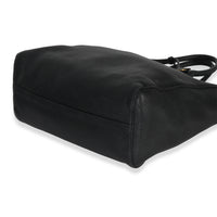 Prada Black Vitello Daino Shopping Tote Handbag clasp