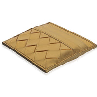 Bottega Veneta Gold Metallic Intrecciato Leather Credit Card Case Handbag box