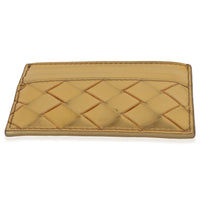 Bottega Veneta Gold Metallic Intrecciato Leather Credit Card Case Handbag stamp