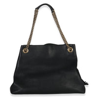 Gucci Black Pebbled Calfskin Medium Soho Chain Shoulder Bag Handbag bv