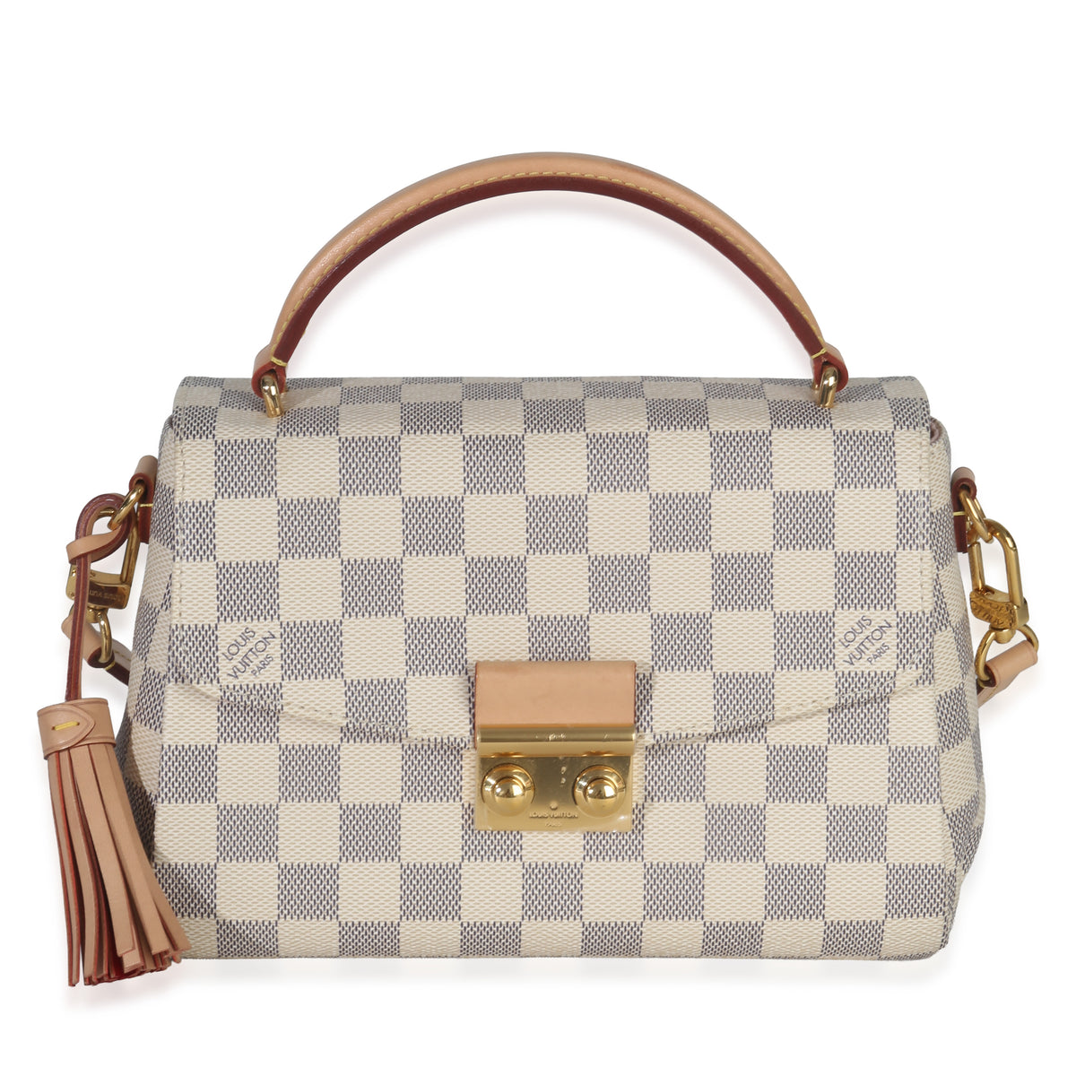 Louis Vuitton Damier Azur Canvas Croisette Handbag fv