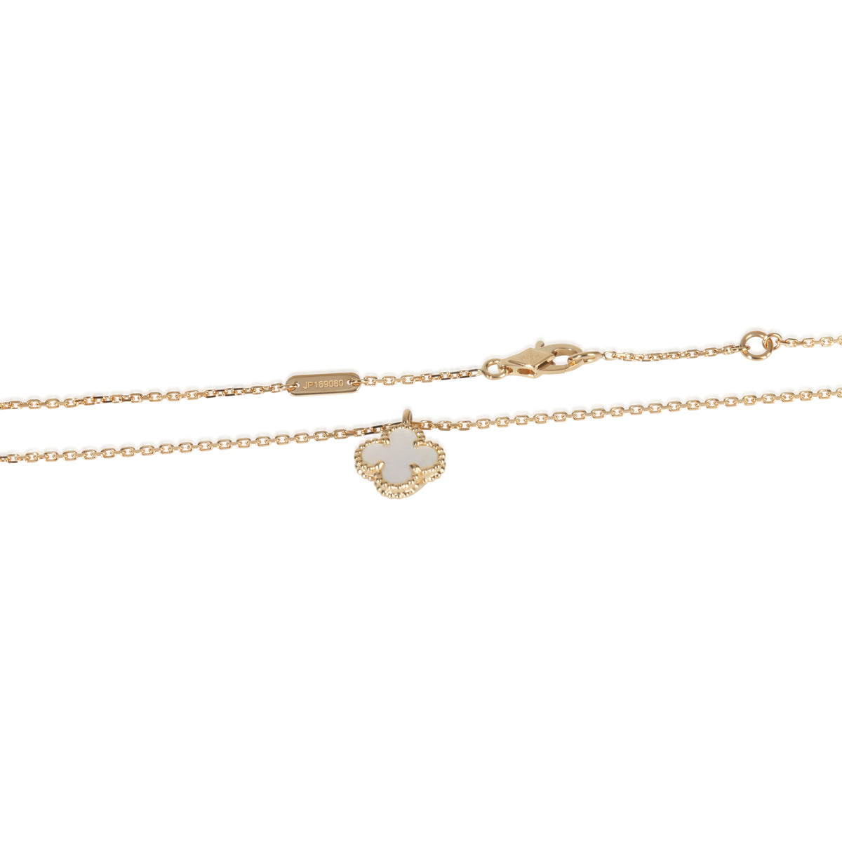Van Cleef & Arpels Yellow Gold Mother Of Pearl Sweet Alhambra Pendent. sv
