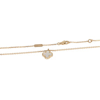 Van Cleef & Arpels Yellow Gold Mother Of Pearl Sweet Alhambra Pendent. sv