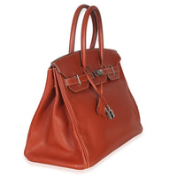 Hermès Brique Poitron Candy Epsom Birkin 35 PHW Handbag pv