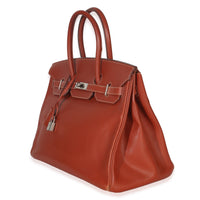 Hermès Brique Poitron Candy Epsom Birkin 35 PHW Handbag sv