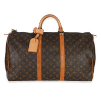 Louis Vuitton Monogram Canvas Keepall Bandouliere 50 Handbag fv