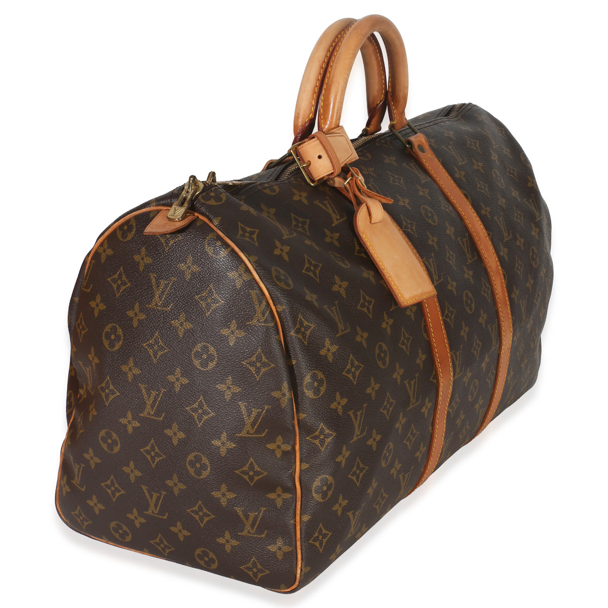 Louis Vuitton Monogram Canvas Keepall Bandouliere 50 Handbag pv