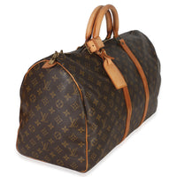Louis Vuitton Monogram Canvas Keepall Bandouliere 50 Handbag pv