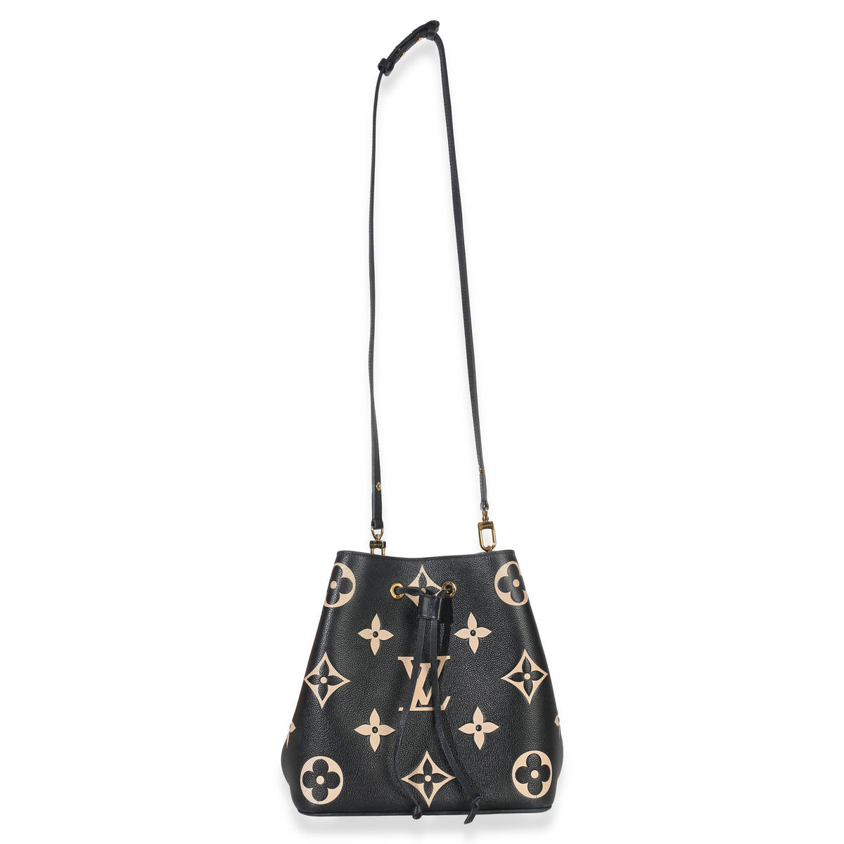 Louis Vuitton Black Beige Giant Monogram Empreinte NeoNoe MM Handbag av