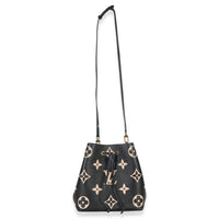 Louis Vuitton Black Beige Giant Monogram Empreinte NeoNoe MM Handbag av
