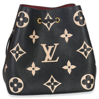Louis Vuitton Black Beige Giant Monogram Empreinte NeoNoe MM Handbag bv