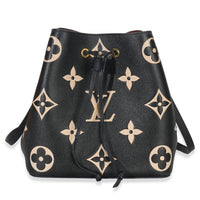Louis Vuitton Black Beige Giant Monogram Empreinte NeoNoe MM Handbag fv