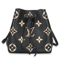 Louis Vuitton Black Beige Giant Monogram Empreinte NeoNoe MM Handbag id