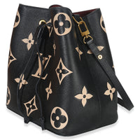 Louis Vuitton Black Beige Giant Monogram Empreinte NeoNoe MM Handbag sv