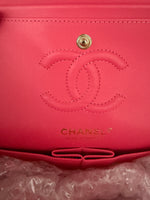 Chanel Pink Quilted Lambskin Small Classic Double Flap Bag Handbag ad2