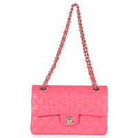 Chanel Pink Quilted Lambskin Small Classic Double Flap Bag Handbag av