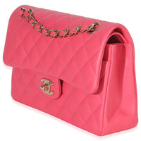 Chanel Pink Quilted Lambskin Small Classic Double Flap Bag Handbag sv